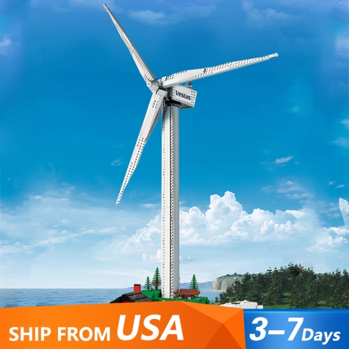 Vestas Wind Turbine with PF Old Creator 4999 Building Block Brick Ship From USA 3-7 Days Delivery