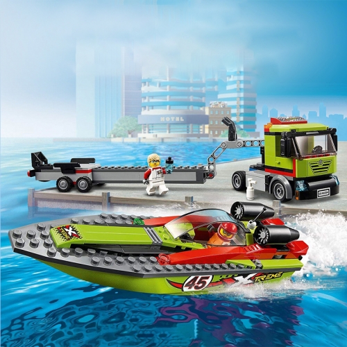 Bela 11530 City Series Race Boat Transporter Building Block 238pcs Bricks 60254 Toys Ship from China
