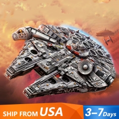 Customized XQ003 UCS Millennium Falcon Star Wars 7258pcs Building Block Brick 75192 Ship from USA 3-7 Day Delivery