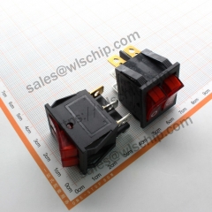Duplex button 6Pin 2 gears lighted boat type button power switch