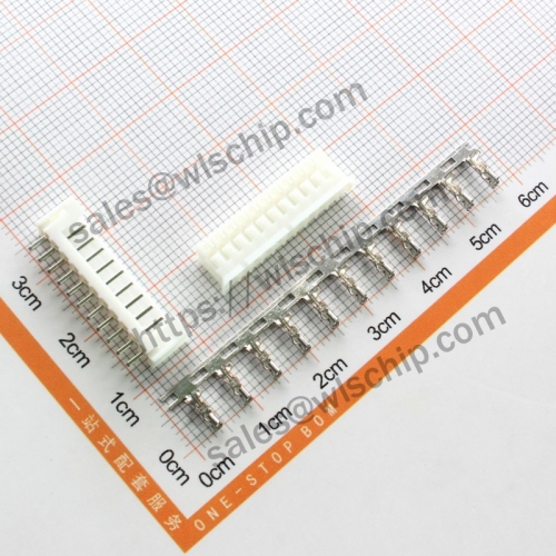 PH2.0 terminal block plug-in connector pitch 2.0mm plug + straight pin socket + terminal 10pin