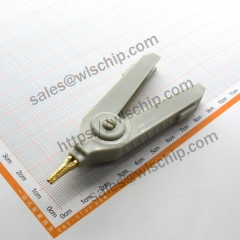 Alligator clip Pure copper plated Positive and negative pole test clip LCR clip low gray
