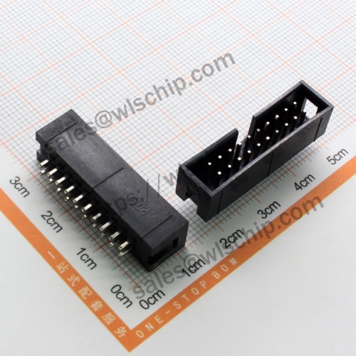Simple horn socket cable plug JTAG socket pitch 2.54mm DC3-20Pin straight pin