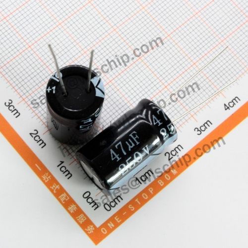 DIP In-line aluminum electrolytic capacitor 250V 47uF 13 * 25mm