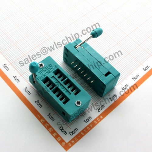 Integrated Circuit Locking Base IC Socket Microcontroller Test Base 14Pin