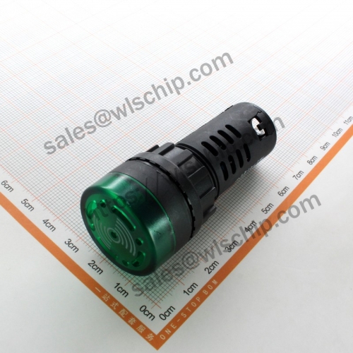 AD16-22SM intermittent sound with light AC 36V green horn speaker buzzer