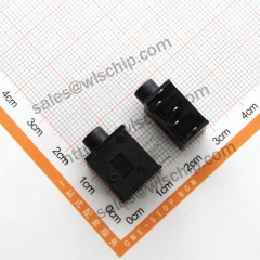 Headphone socket audio socket caliber 3.5mm black high quality