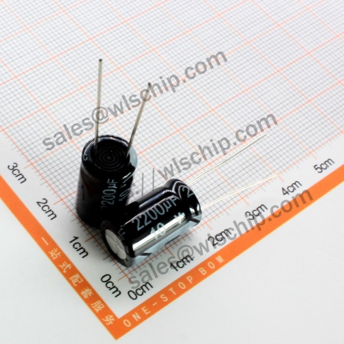 DIP In-line aluminum electrolytic capacitor 10V 2200uF 10 * 17mm