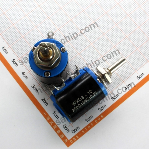 Precision multiturn potentiometer 200R 5 turns WXD-12-2W (knob purchased separately)
