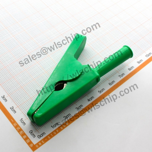 Test clip 20mm pure copper alligator clip 4mm high voltage high current 50A green