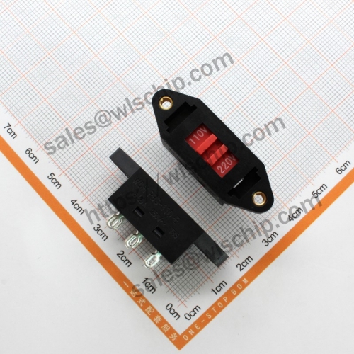 Slide Switch 110V to 220V 6Pin Straight Leg Plastic Case Power Supply Voltage Switch