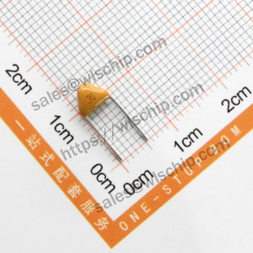 Monolithic capacitor 300J 50V 30pF error ± 5% pitch 5.08mm