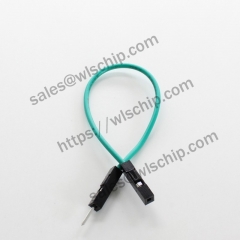 Dupont male to female length 10cm cable green