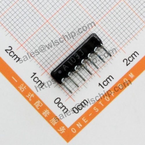 Arranged resistor 7P 10K A103J A07-103 pitch 2.54mm