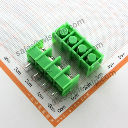 KF7.62 terminal block connector pitch 7.62mm bent pin + socket can be spliced ​​4Pin green