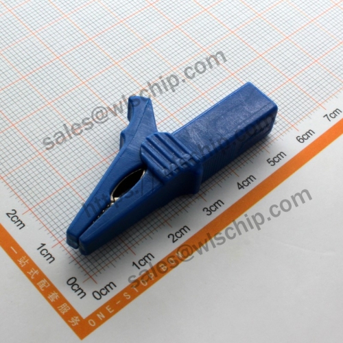 Alligator clip 4mm banana plug at the end 10mm blue opening
