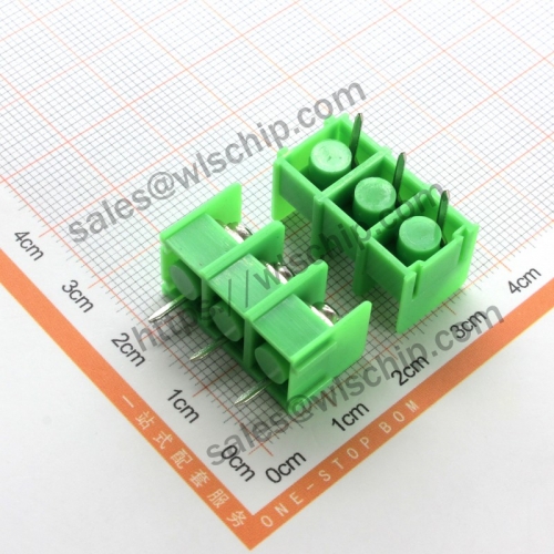 KF7.62 terminal block connector pitch 7.62mm bent pin + socket can be spliced ​​3Pin green