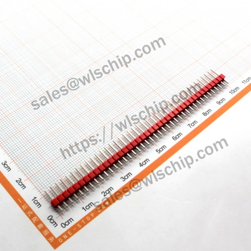 Single row pin 1 * 40Pin copper pin red pitch 2.54mm high quality