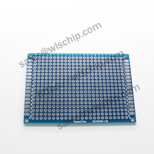 Double-sided spray tin blue oil board 5 * 7CM blue pitch 2.54mm PCB board