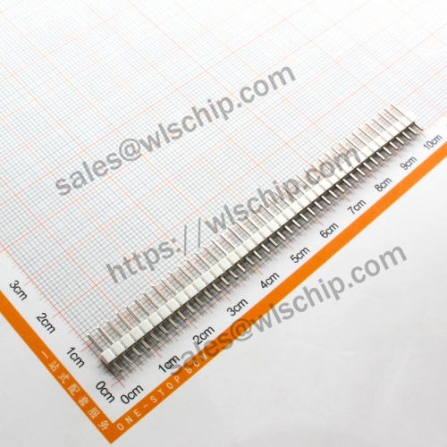 Single row pin header 1 * 40Pin white pitch 2.54mm high quality