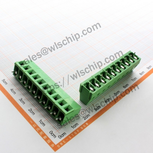 KF128 connector terminal block pitch 5.0mm iron buckle KF128 10Pin splicable