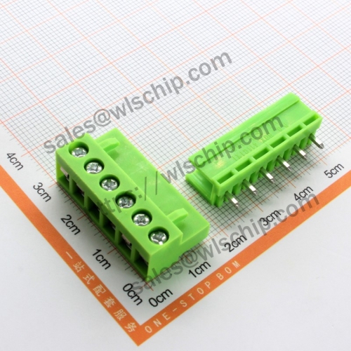HT5.08 connector terminal pin pitch 5.08mm straight pin 6Pin