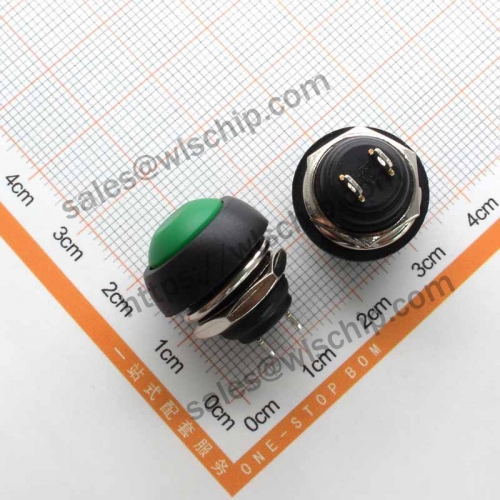 PBS-33B switch auto reset green round button switch