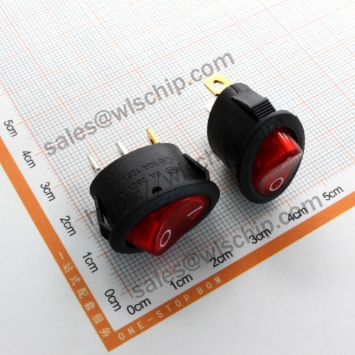 KCD7 oval 3Pin 2 files red light boat shape power switch