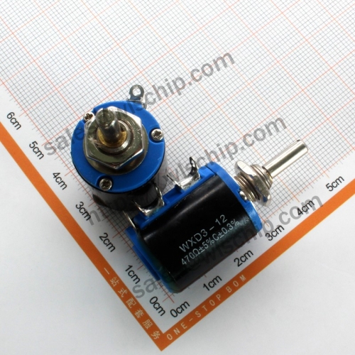 Precision multiturn potentiometer 470R 5 turns WXD-12-2W (knob purchased separately)