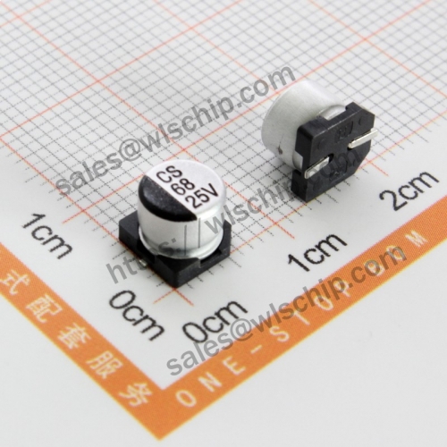 SMD aluminum electrolytic capacitor 25V 68uF 6.3 * 5.4mm