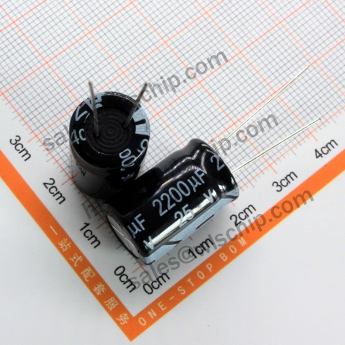 DIP In-line aluminum electrolytic capacitor 25V 2200uF 13 * 21mm