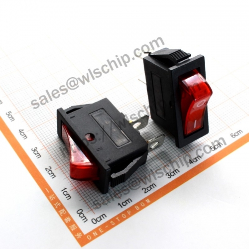 2Pin 2 levels red no light power Boat shape switch Rocker Switch