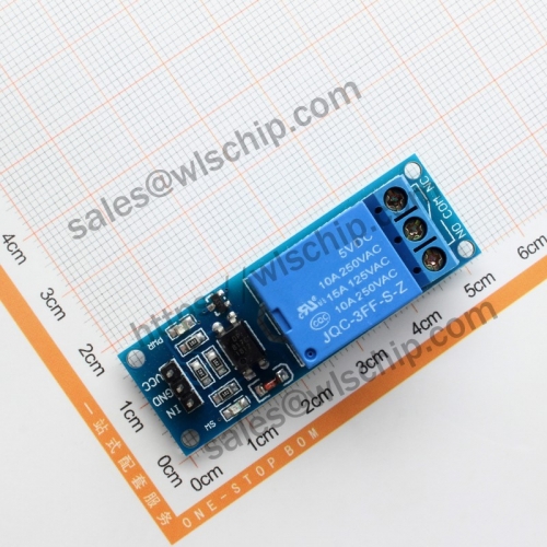Relay module 1 channel 5V low level trigger with optocoupler isolation