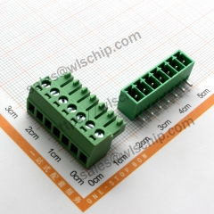 KF2EDG terminal block plug-in connector pitch 3.81mm 7Pin bent leg + socket