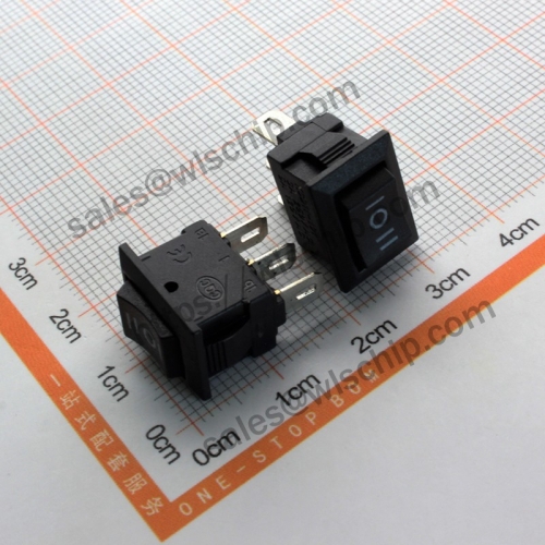 KCD11 Boat shape switch Rocker Switch 3Pin 3 files 10 * 15mm black no light