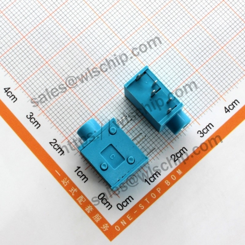 Headphone socket audio socket caliber 3.5mm blue high quality