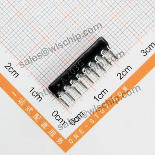 Arranged resistor 9P 20K A203J A09-203 pitch 2.54mm
