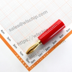 Copper-plated zinc alloy 4mm banana plug speaker cable connector speaker cable connector desk version banana plug red