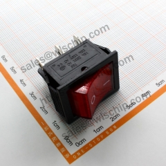 6Pin 2 steps red light KCD4 power Boat shape switch Rocker Switch