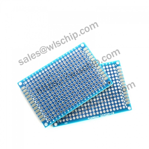 Double-sided spray tin blue oil board 4 * 6CM blue pitch 2.54mm PCB board
