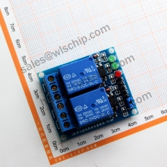 Relay module 2 5V low level trigger with optocoupler isolation