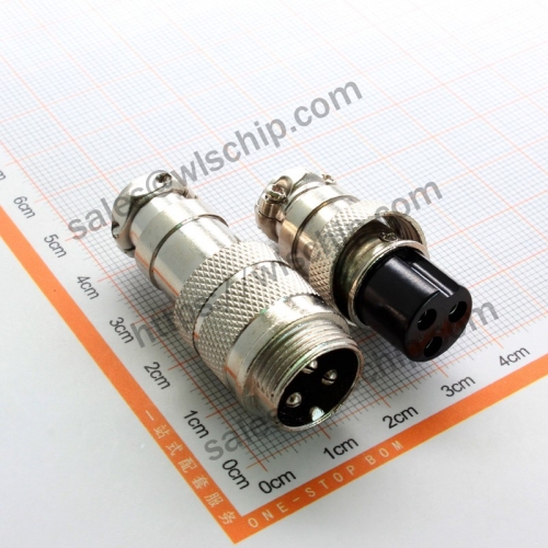 GX16-3 connector aviation socket connector 16mm cable connector 3Pin 3 core butt set