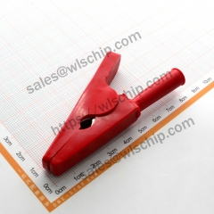 Test clip 20mm pure copper alligator clip 4mm high voltage high current 50A red