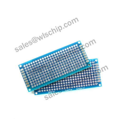 Double-sided spray tin blue oil board 3 * 7CM blue pitch 2.54mm PCB board