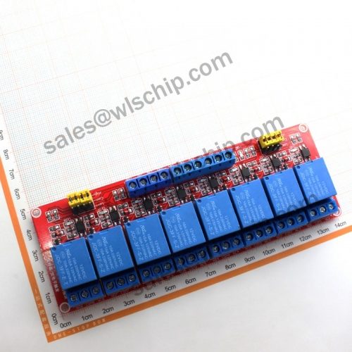 Relay module 8 12V high and low level trigger with optocoupler isolation