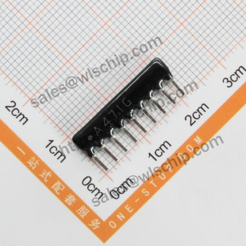 Arranged resistor 9P 470R A471J A09-471 pitch 2.54mm