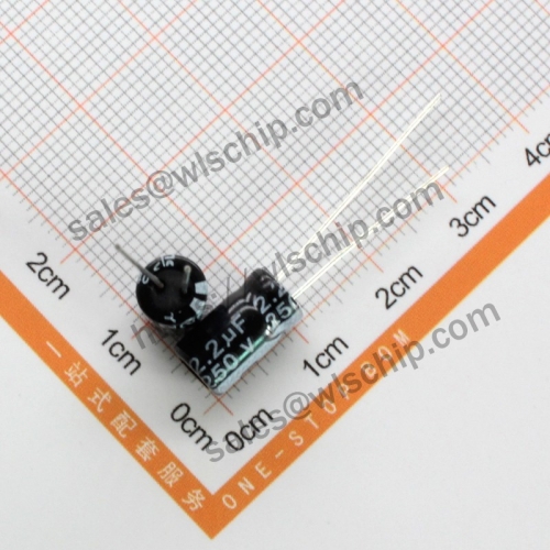 Inline aluminum electrolytic capacitor 250V 2.2uF 6 * 11mm