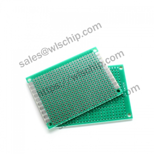 Single-sided spray tin green oil board green 5 * 7CM 2.54mm PCB board