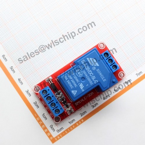 Relay module 1 5V 30A high-level trigger development board with optocoupler isolation
