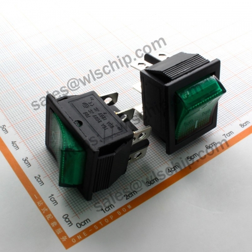 6Pin 2 steps green light KCD4 power Boat shape switch Rocker Switch